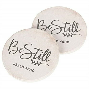 Hey Y'all Bless Your Heart Floral White Gray 2.75 x 2.75 Absorbent Ceramic Car Coasters Pack of 2 